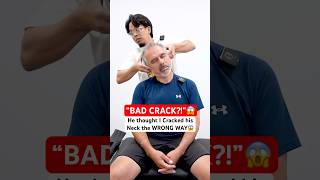 I Cracked him WRONG😱 neckpain Chiropractic Trending Short [upl. by Rehpotsirahc190]