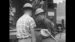 Telephone Lineman  circa 1950  CharlieDeanArchives  Archival Footage [upl. by Sakiv34]