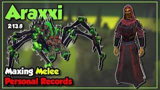 RS3  2138 Araxxi  Melee Araxxi Minion Skip  Vestments of Havoc amp t95 Leng swords 6 [upl. by Nahtanohj]