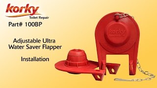 How to install an Adjustable Ultra Toilet Flapper by Korky [upl. by Ycats]