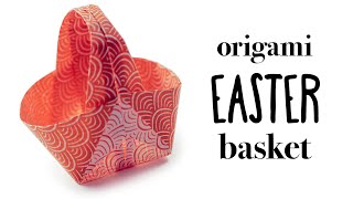 Origami Easter Basket Tutorial  DIY  Paper Kawaii [upl. by Irahc]