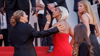 Kelly Rowland and the security guard Video at the Cannes Film Festival [upl. by Riccardo]