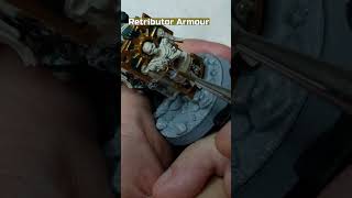 Painting The Relic Shield On My Dark Angels Primaris Captain  Warhammer 40K [upl. by Eardnoed846]