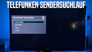 Telefunken Fernseher AntenneSatellit anschließen amp Sendersuchlauf durchführen [upl. by Burny]