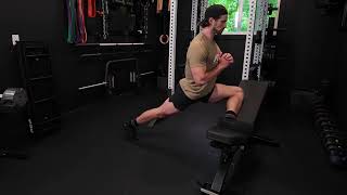 Incline Bench Pigeon Hand Assisted  Unassisted  Split Squat [upl. by Healion319]