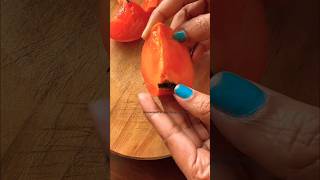 Persimmon fruit 🍎 viral shortsvideo shortsfeed youtubeshorts seasonalfruit [upl. by Hector672]