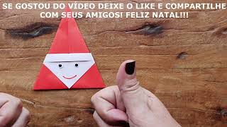 COMO FAZER PAPAI NOEL DE ORIGAMI PARA CRIAR DECORAÇÕES DE NATAL [upl. by Ecam]