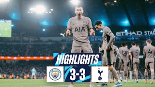 MAN CITY 33 TOTTENHAM HOTSPUR  PREMIER LEAGUE HIGHLIGHTS  INCREDIBLE LATE DRAMA AT THE ETIHAD [upl. by Moreland533]