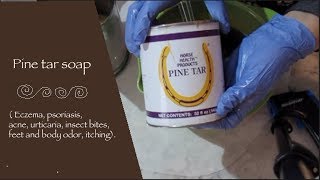 Making a Pine tar soap easyeasy [upl. by Rufe]