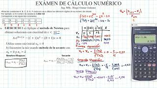 Resolviendo exámen de Cálculo Numérico paso a paso  Ingeniería Civil [upl. by Suu178]