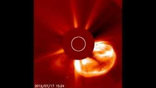 Coronal Mass Ejection  Lasco C2 7172012 [upl. by Capone]