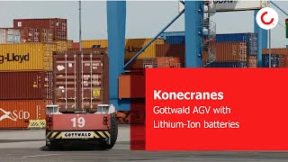 Konecranes Gottwald AGV with LithiumIon batteries [upl. by Anitsihc]