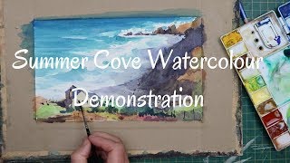 Summer Cove Watercolour Demonstration [upl. by Einnij]