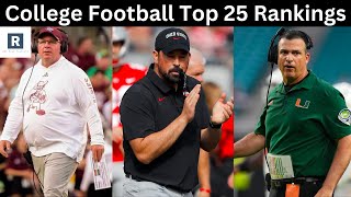 Week 7 Top 25 College Football Rankings  College Football Playoff Tiers [upl. by Bo]