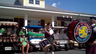 The Villages FL  Bagpipers at Lake Sumter St Pattys Day Parade [upl. by Kant]