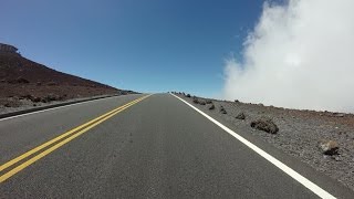 Bike ride climbing the Haleakala Mountain in Maiu  Hawaii in HD [upl. by Lihas]