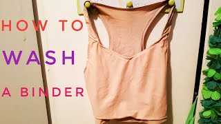 How To Wash A Binder FTM [upl. by Eckblad]