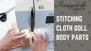 FANCYDOLLS Workshops Stitching Cloth Doll Body Parts Сшивание частей тела куклы [upl. by Strong]