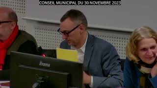 Conseil Municipal 30 novembre 2023 [upl. by Hnahc]