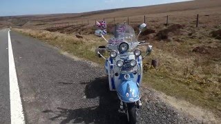 ajs modena 125 descent from snake pass summit to Glossop [upl. by Yelnet238]