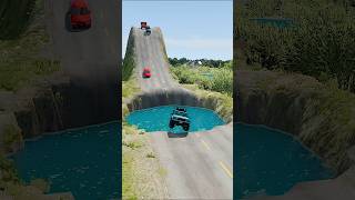 Cars vs Giant Water pit 3  BeamNGDrive [upl. by Mcclenaghan]