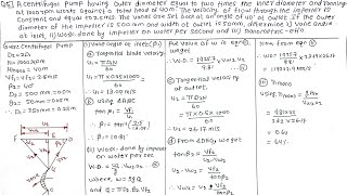 Example no 5 Numericals on Centrifugal Pump mumbaiuniversityexamnews mechanicalengineering DG [upl. by Massimo]