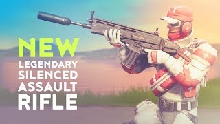 DAKOTAZ REACTING TO NEW LEGENDARY SILENCED ASSAULT RIFLE  Fortnite Battle Royale  Dakotaz [upl. by Samale]