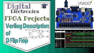 2 Verilog Description of D Flip Flop and Vivado Simulation [upl. by Fatima]