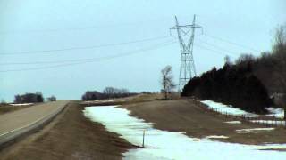 Galloping Basin Electric transmission lines due to wind [upl. by Anayhd]