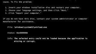 How to Fix quot0xc000000e Windows Failed to Startquot boot error [upl. by Nnylarej373]