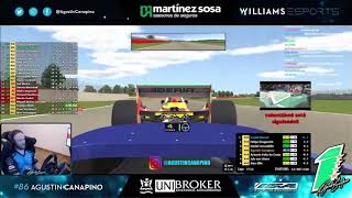 Agustin Canapino corriendo en Iracing  F1 Lotus 79 con Verstappen  Lando Norris y muchos mas [upl. by Nirro]