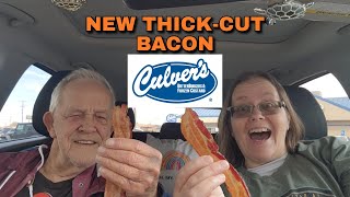 Culvers NEW Thick Cut Bacon Review foodreview fastfoodreview fastfood culvers [upl. by Alita]