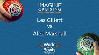 World Indoor Bowls Championship 2024 Les Gillett vs Alex Marshall  Day 15 Match 3 [upl. by Alethia9]