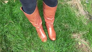 My Light Brown Leather High Boots in The Creek I [upl. by Percival]