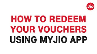 How to redeem your vouchers using MyJio app  English  Reliance [upl. by Seeto]