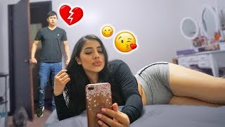 Caught FACETIMING Another Man Prank On Boyfriend He Leaves Me [upl. by Auqinihs]