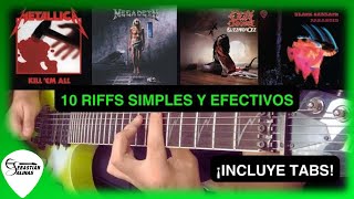 10 Riffs Fáciles de Metal para Principiantes con Tabs [upl. by Tisha]