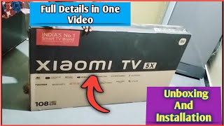 How to install Android Mi TV 5x  Xiaomi TV 5x unboxing and installation and Full detailsTechnonir [upl. by Aloysius]