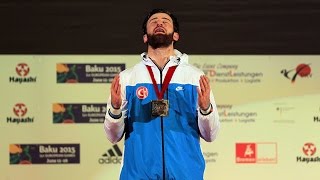 Enes Erkan TUR  Sajad Ganjzadeh IRI  2014 Dünya Karate Şampiyonası [upl. by Solana]