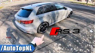 Audi RS3 Sportback 2018 REVIEW POV Test Drive on AUTOBAHN by AutoTopNL [upl. by Suruat33]