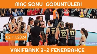 Maç Sonu Görüntüleri Vakıfbank 32 Fenerbahçe Medicana 02112024 [upl. by Yerhcaz]