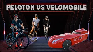 Peloton of Roadies vs Velomobile [upl. by Ahsyat459]