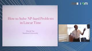 David Tse quotHow to Solve NPhard Problems in Linear Timequot [upl. by Leroy]