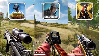 PUBG MOBILE vs CALL OF DUTY MOBILE vs BLOOD STRIKE  Comparison  Im Rox [upl. by Johnathon584]