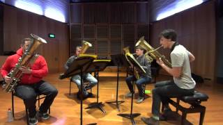 Sydney Ophicleide Quartet plays MendelssohnTelemann [upl. by Auqemahs]