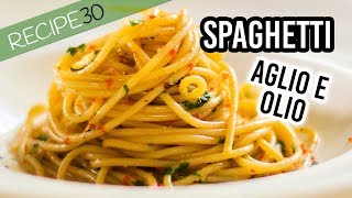 15 minute Spaghetti aglio e olio [upl. by Anirtep]