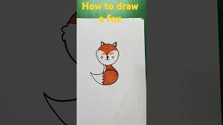 How to draw a fox 🦊 D for drawing hub [upl. by Aneerbas975]