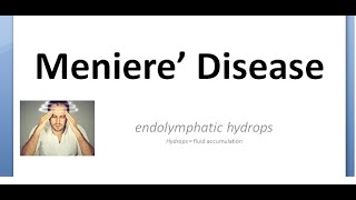 ENT Meniere Disease Part 1 Menieres Endolymphatic Hydrops What is Cause Aetiology reason why ear [upl. by Tallie610]