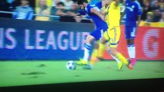 TAL BEN HAIM RED CARD CHELSEA VS DYNAMO KIEV 10 2015 [upl. by Zeitler596]