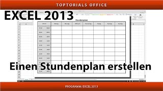 STUNDENPLAN  TAGESPLAN erstellen zum Ausdrucken und Download Excel [upl. by Violante]